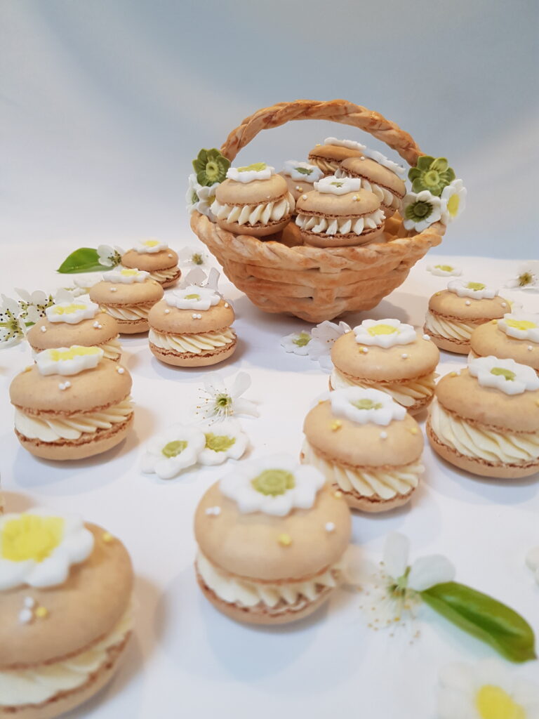 Babna's Sweet Pastry Basket & Macarons
