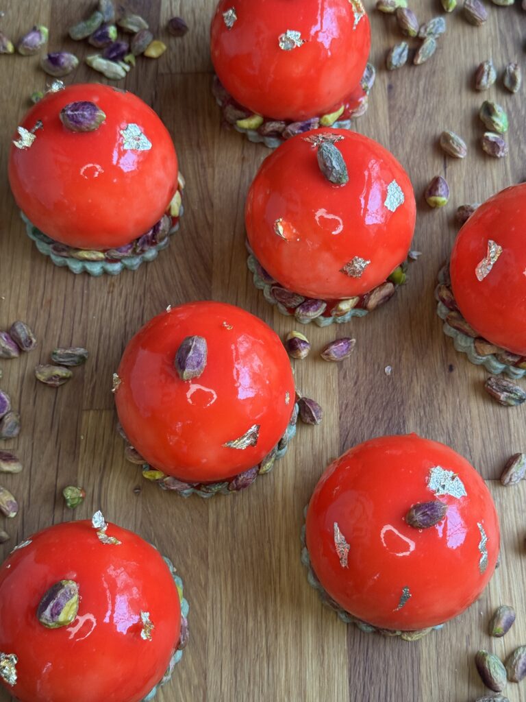 Babna's Pistachio and Cherry Chocolate Entremets
