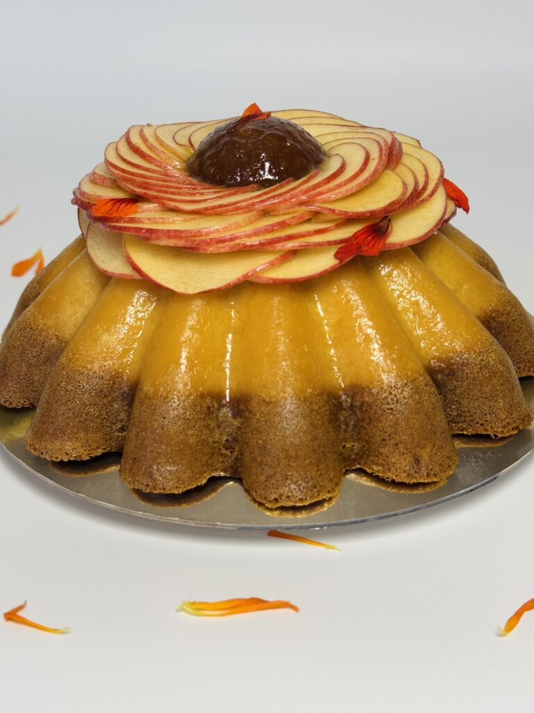 Babna's Caramel and Spiced Apple Flan