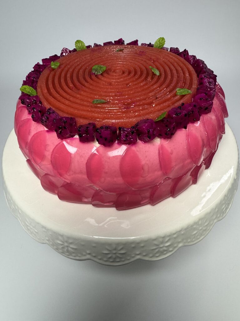 Babna's Dragon Fruit and Strawberry Entremet