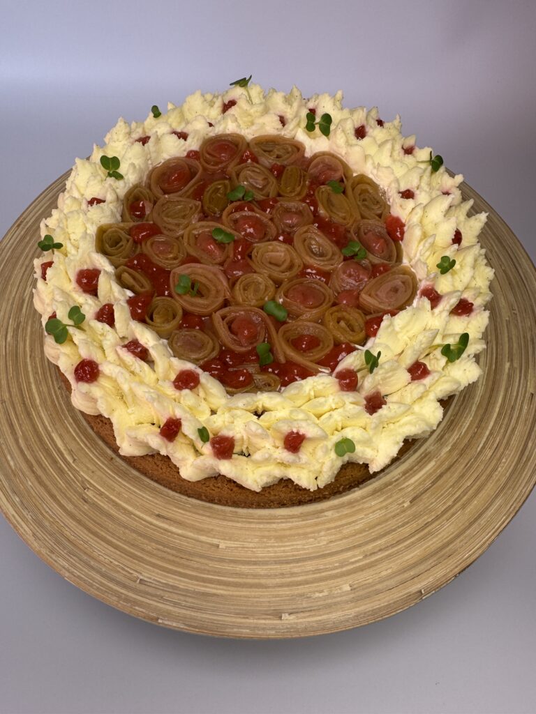 Babna's Strawberry and Rhubarb Sable Breton