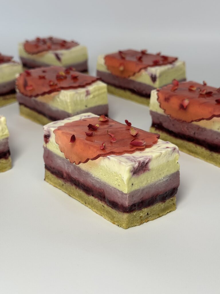 Babna's Pistachio and Cherry Veil Slices