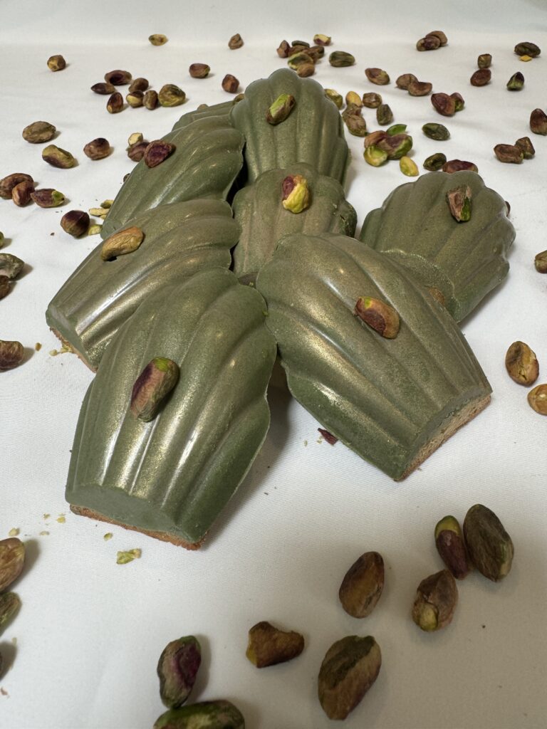 Babna's Pistachio and Chocolate Madeleines