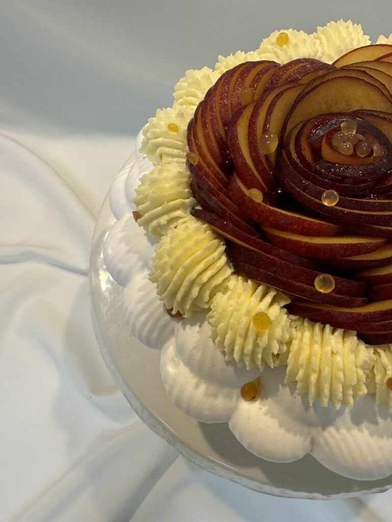 Babna's Plum Pavlova Gateaux