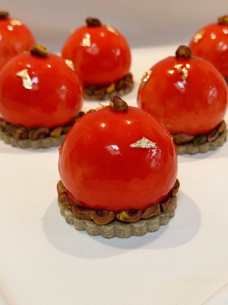 Babna's Pistachio and Cherry Chocolate Entremets